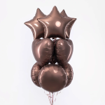 Шар (18''/46 см) Сердце, Шоколад, Сатин, 1 шт., 201500SM