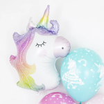 Шар (30''/76 см) Фигура, Голова, Сверкающий Единорог, 1 шт., 175311