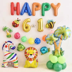 Шар (32''/81 см) Фигура, Зебра, Разноцветные полоски, 1 шт., 19222