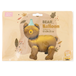 Шар (24''/61 см) Фигура 3D, Мишка в колпачке, Сатин, 1 шт. в уп., 24872