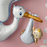 Шар (45''/114 см) Фигура, Аист принес мальчика, 1 шт. в уп., 72086-P