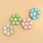 Шар (24''/61 см) Цветок, Ромашка (надув воздухом), Кремовый, Сатин, 1 шт. в уп., 26279P