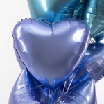 Шар (19''/48 см) Сердце, Деним, Бохо, 1 шт., 228355