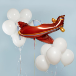 Шар (37''/94 см) Фигура, Самолет, Красный, 1 шт. в уп., 25466-P