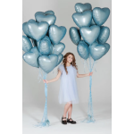 Шар (19''/48 см) Сердце, Утренний туман, Бохо, 1 шт., 228294