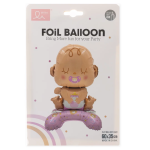 Шар 3D (25''/64 см) Фигура на подставке, Малышка Девочка, 1 шт. в уп., 24894