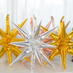 Шар 3D (23''/58 см) Звезда, Объемная, Розовое Золото, 1 шт., 60048