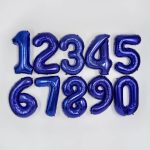 Шар (32''/81 см) Цифра, 4, Темно-синий, 1 шт. в уп., 26054