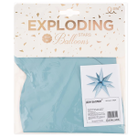 Шар 3D (26''/66 см) Звезда, Составная, Голубой, Сатин, 1 шт. в уп., 24824