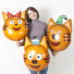 Шар (21''/53 см) Фигура, Голова, Три Кота, Коржик, 1 шт., 403018