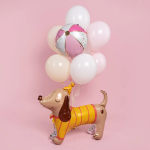 Шар 3D (33''/84 см) Таксик в колпачке, 1 шт. в уп., 26605