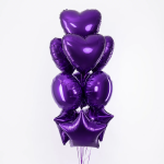 Шар (18''/46 см) Сердце, Фиолетовый, 1 шт., 201500V