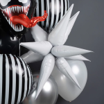 Шар 3D (26''/66 см) Звезда, Составная, Белый, 1 шт. в уп., 60038