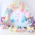 Шар (46''/117 см) Фигура, Голова, Нежный Единорог, Сиреневый, 1 шт., 15236