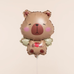 Шар с клапаном (15''/38 см) Мини-фигура, Капибара с крылышками, 1 шт., 26745