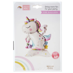 Шар 3D (16''/41 см) Мини-фигура на подставке, Нежный единорог, 1 шт. в уп., 23550
