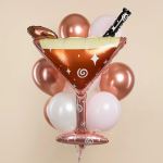 Шар (44''/112 см) Фигура, Бокал Мартини, Розовый, 1 шт., 27448