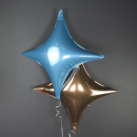 Шар (29''/74 см) Звезда, 4х-конечная, Сириус, Розовое Золото, 1 шт. в уп., 758502