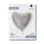 Шар (36''/91 см) Сердце, Серебро, 1 шт. в уп., 36009S-P
