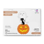 Шар (60''/152 см) Фигура, Привидение с котенком, 1 шт. в уп., 25016-P