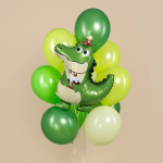 Шар (30''/76 см) Фигура, Крокодильчик в колпачке, 1 шт., 27530