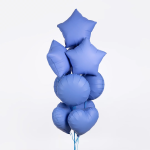 Шар (18''/46 см) Сердце, Голубой Лотос, Матовый, 1 шт., 183000MLUB