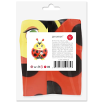 Шар с клапаном (16''/41 см) Мини-фигура, Божья коровка с цветком, 5 шт. в уп. (цв.этик.), 17031S5