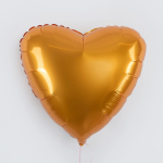 Шар (19''/48 см) Сердце, Янтарь, Бохо, 1 шт., 940356