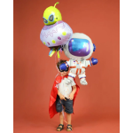 Шар (28''/71 см) Фигура, Космонавт, 1 шт. в уп., G72034-P