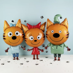 Шар 3D (32''/81 см) Ходячая Фигура, Три Кота, Карамелька, 1 шт. в уп., 405016