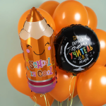 Шар (29''/74 см) Фигура, Школьный карандаш, Оранжевый, 1 шт. в уп., 20393P