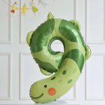 Шар (40''/102 см) Цифра, 9 Зверята, Черепаха, 1 шт. в уп., 23659