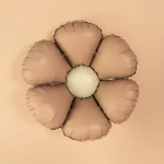 Шар (24''/61 см) Цветок, Ромашка (надув воздухом), Бежевый, Сатин, 1 шт. в уп., 25104P