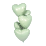 Шар (19''/48 см) Сердце, Олива, 1 шт., 224692