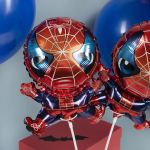 Шар с клапаном (16''/41 см) Мини-фигура, Человек Паук, 5 шт. в уп., 24541