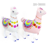 Шар 3D (31''/79 см) Ходячая Фигура, Лама Альпака, Белый, 1 шт., R944W