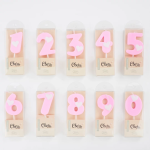 Свеча Цифра, 2 Белое сердечко, на шпажке, Розовый, 4,5 + 4 см, 1 шт. с держат., 802832