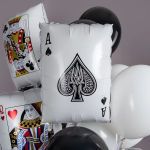 Шар (22''/56 см) Фигура, Покер, Карта Туз Пик, 1 шт. в уп. (цв.этик.), 26866S