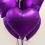 Шар (18''/46 см) Сердце, Фиолетовый, Сатин, 1 шт., 27591