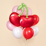 Шар (33''/84 см) Фигура, Вишня, Красный, Сатин, 1 шт., 27542