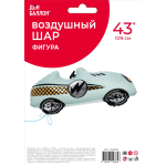 Шар (43''/109 см) Фигура, Гоночная машина, Формула 1, Голубой, 1 шт. в уп., 26183P