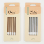 Свечи Люкс, Серебро, Металлик, 0,5*10,5 см, 6 шт. с держат., 802934