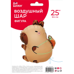Шар (25''/64 см) Фигура, Капибара с черепашкой, 1 шт. в уп., 26402P