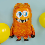 Шар (29''/74 см) Фигура, Монстрик, Оранжевый, 1 шт., 901891