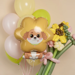 Шар (30''/76 см) Фигура, Песик Цветочек, 1 шт. в уп., 26333