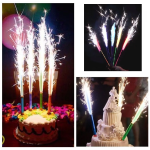 Свеча Фонтан для торта, Цветное пламя, 40 сек, Ассорти, 12 см, 4 шт., TKR358