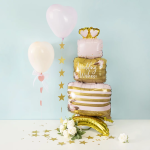 Шар 3D (43''/109 см) Фигура на подставке, Свадебный торт, 1 шт., 23634