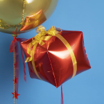 Шар 3D (20''/51 см) Куб, Красный, 1 шт., 23733