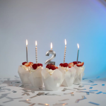 Свеча Цифра, 4 Грани, Серебро, Металлик, 4,2*6 + 4,5 см, 1 шт. с держат., 802754