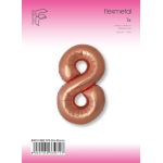 Шар (40''/102 см) Цифра, 8 Slim, Бронза, Металлик, 1 шт. в уп., B901918BZ